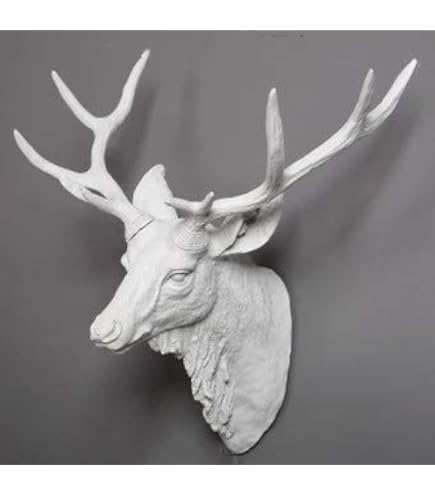 Amazon.co.jp: ヘラジカ鹿剥製風壁掛け壁飾りインテリア雑貨置物彫刻